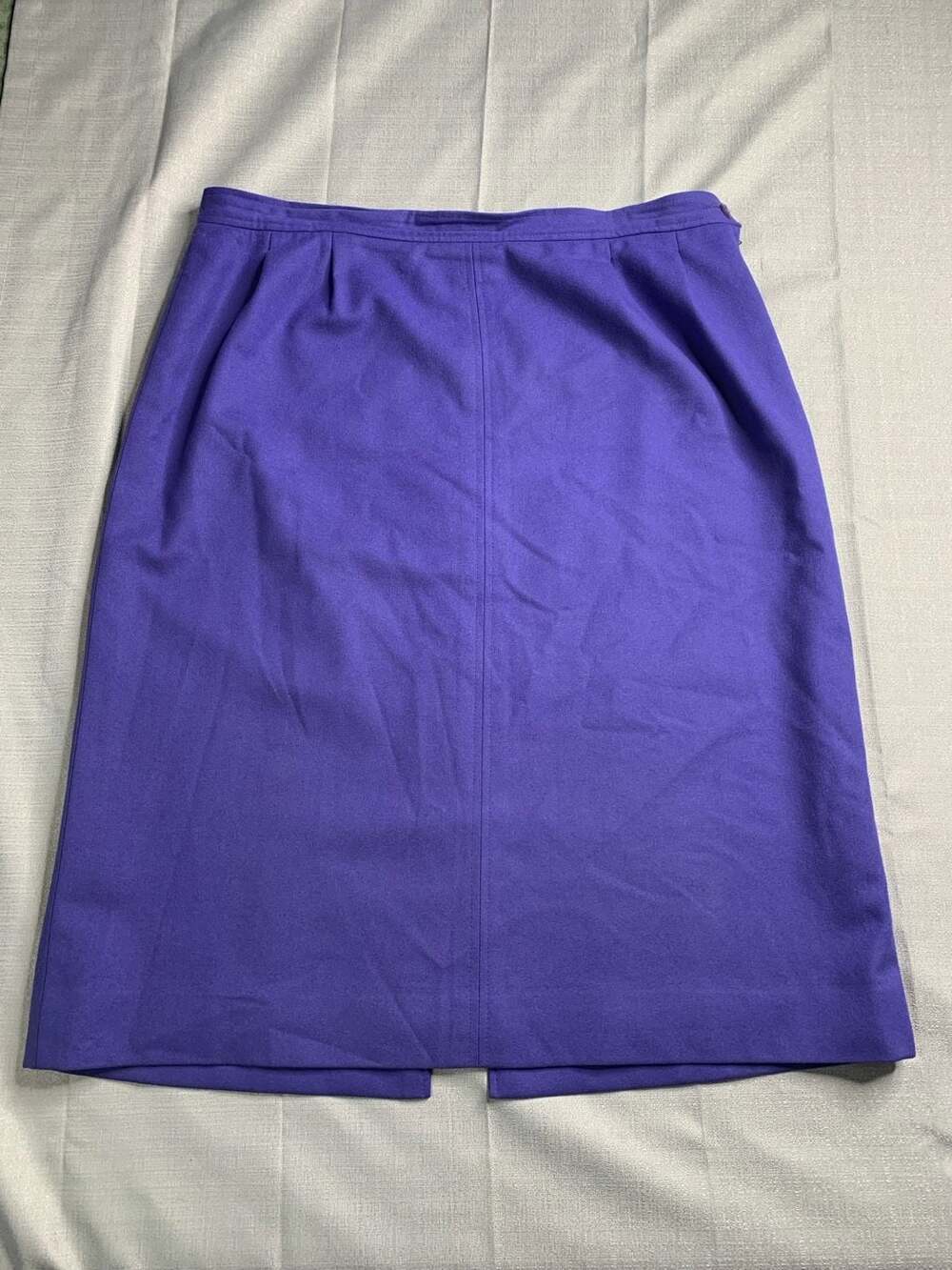 Vintage Pendleton 100% Virgin Wool Purple Pencil Skirt Made in USA Plus Size 20W